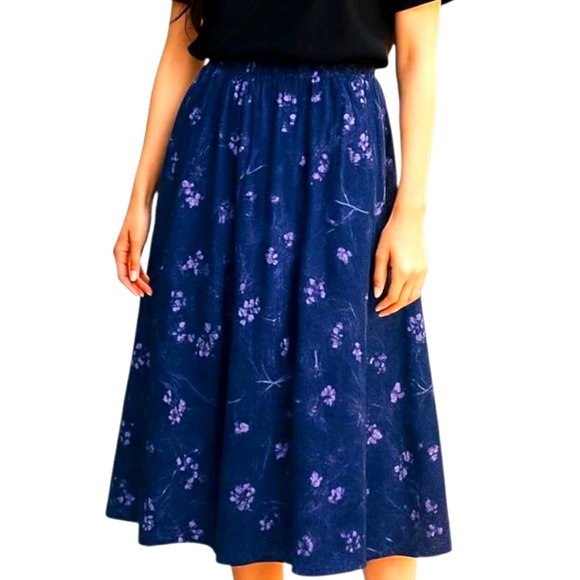 John Paul Richards Plus Size Purple Floral  Maxi Skirt. - Picture 1 of 12